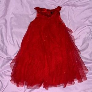Girls red Christmas dress